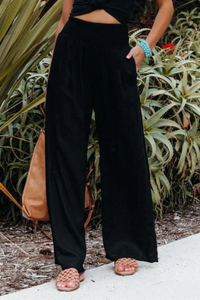 Leni | Damen Weite Hosen | Bequem in Schwarz
