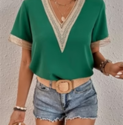 Malin | Damen Kurzarm Bluse | Modern