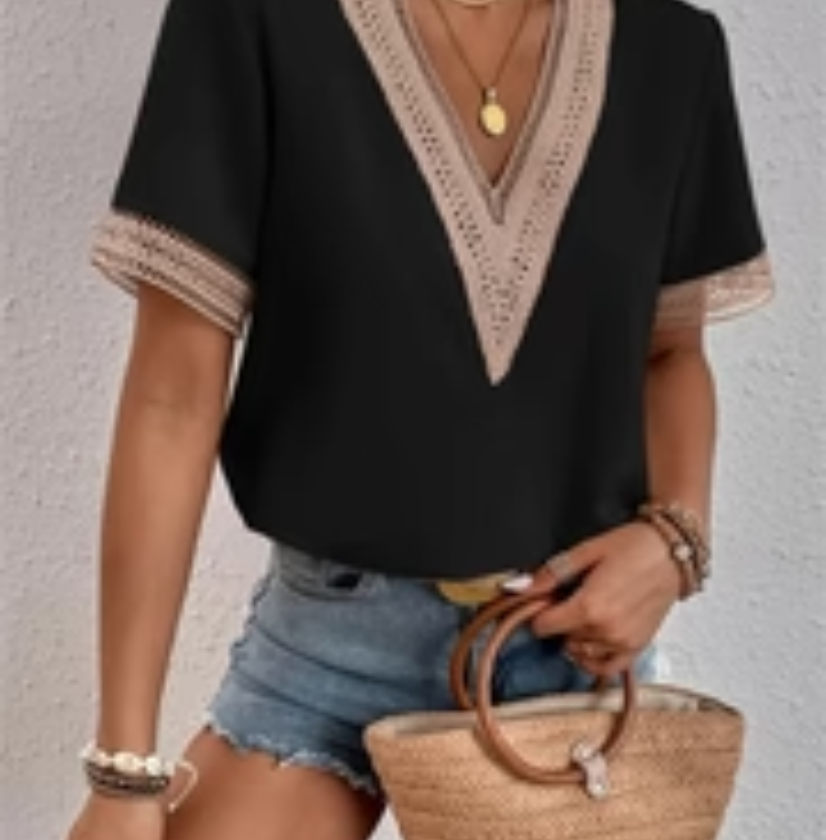 Malin | Damen Kurzarm Bluse | Modern