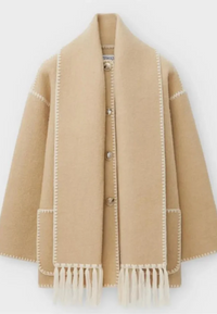 Hedi | Damen Schwarze Übergangsjacke | Wintermantel in Beige