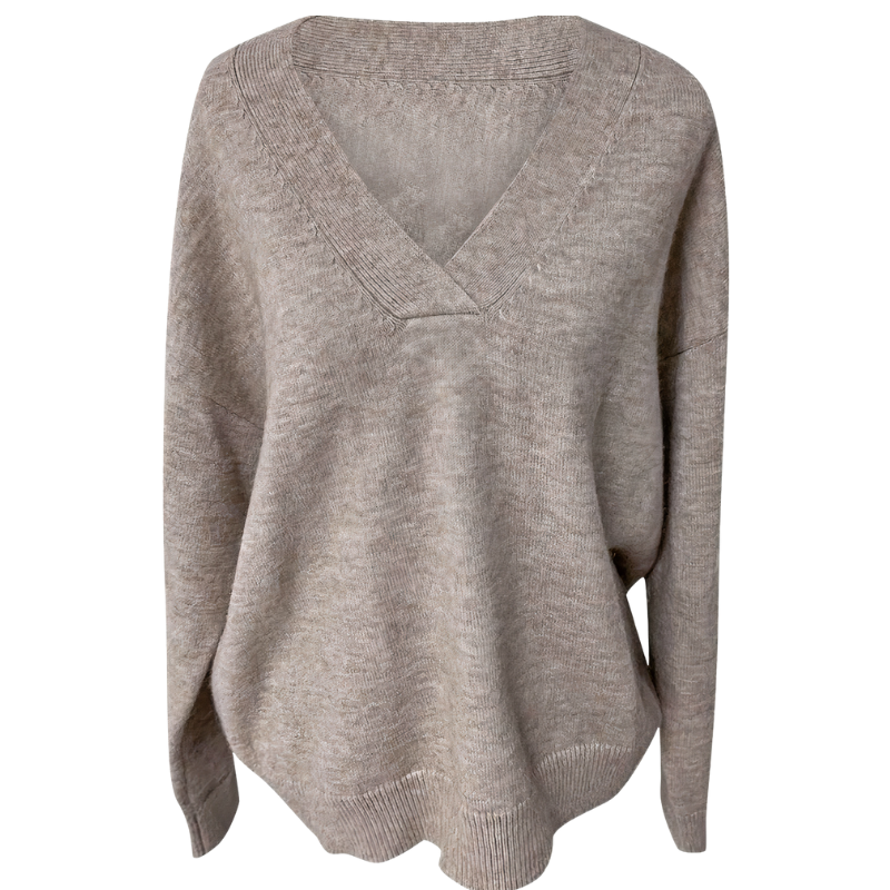 Damen lässiger trendiger Pullover | übergroß