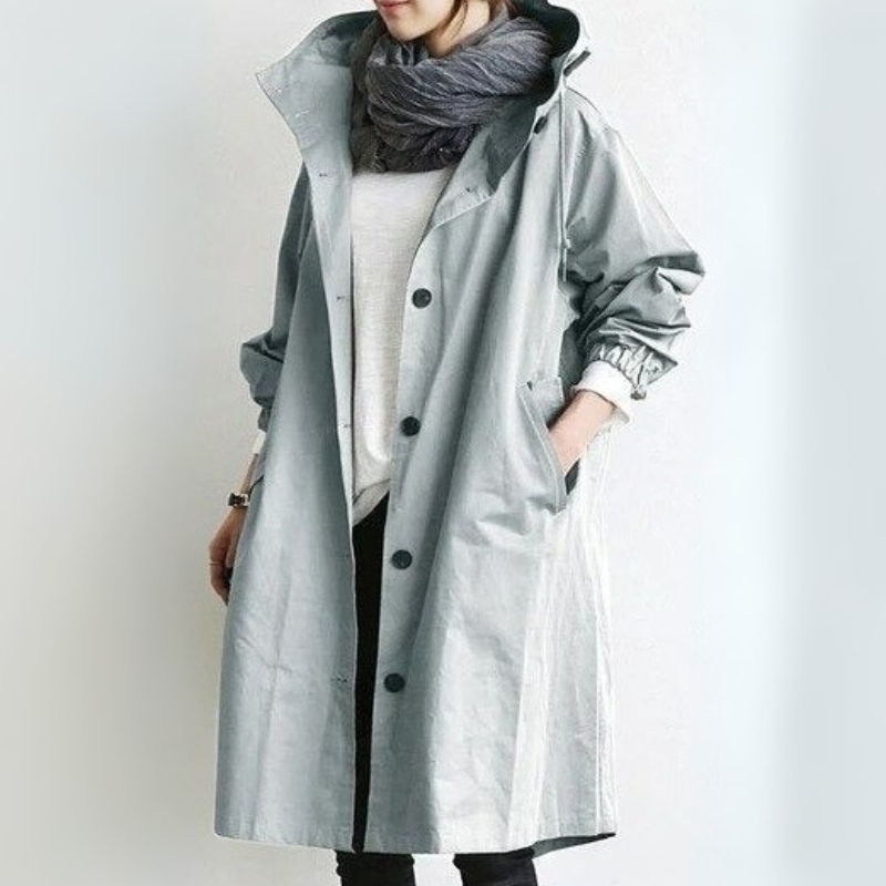 Damen lässiger wasserabweisender Trenchcoat | Wasserdichte
