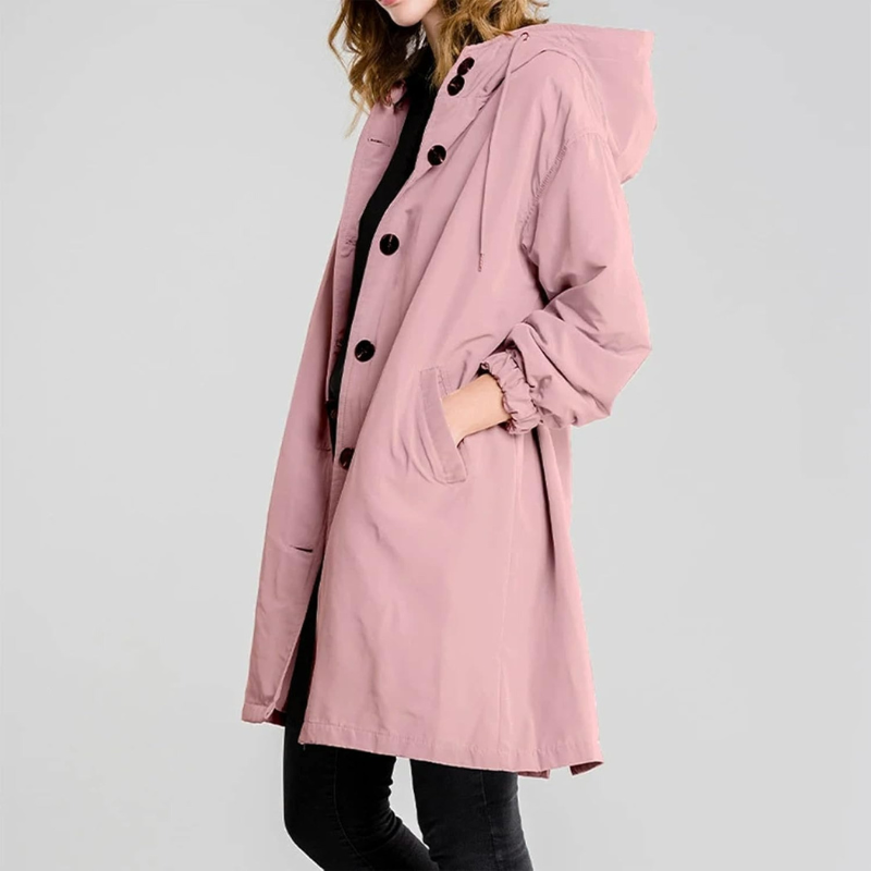 Damen lässiger wasserabweisender Trenchcoat | Wasserdichte