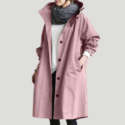 Damen lässiger wasserabweisender Trenchcoat | Wasserdichte
