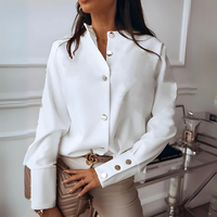Wilma | Damen Langarm Bluse | Elegant in Weiß