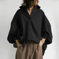 Lehem | Damen Langarm Bluse | Elegant in Schwarz