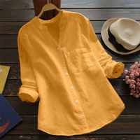 Mariele | Damen Langarm Hemd | Elegant Bluse in Gelb