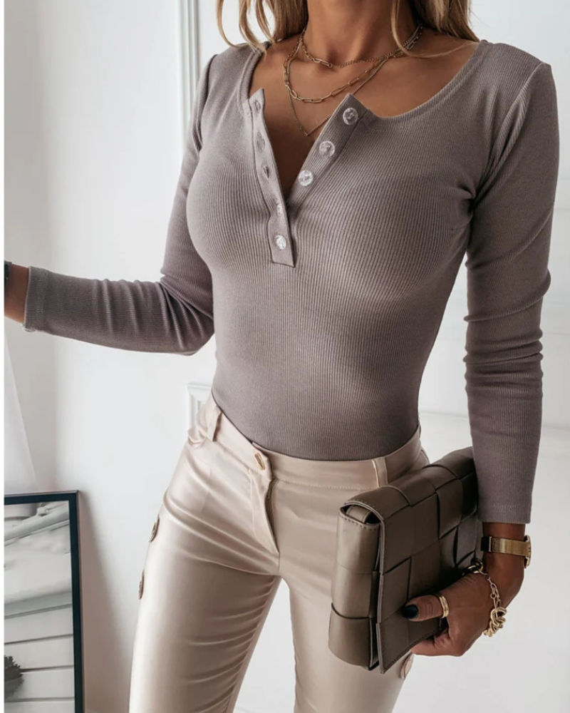 Lia | Damen Langarm Hemd | Sexy