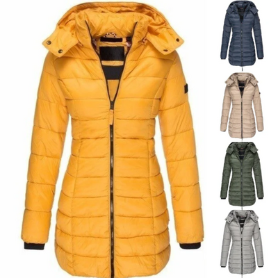Bertha | Damen Lange Steppjacke | Wintermantel