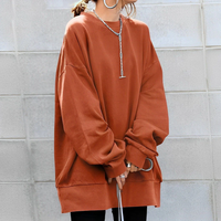 Ursula | Damen Lange Winterpullover | Oversized in Orange