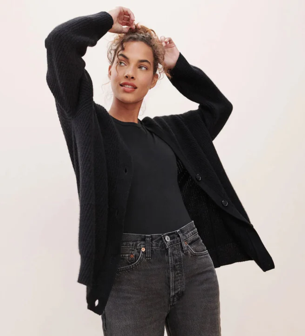 Susanne | Damen Lange Strickjacke | Cardigan