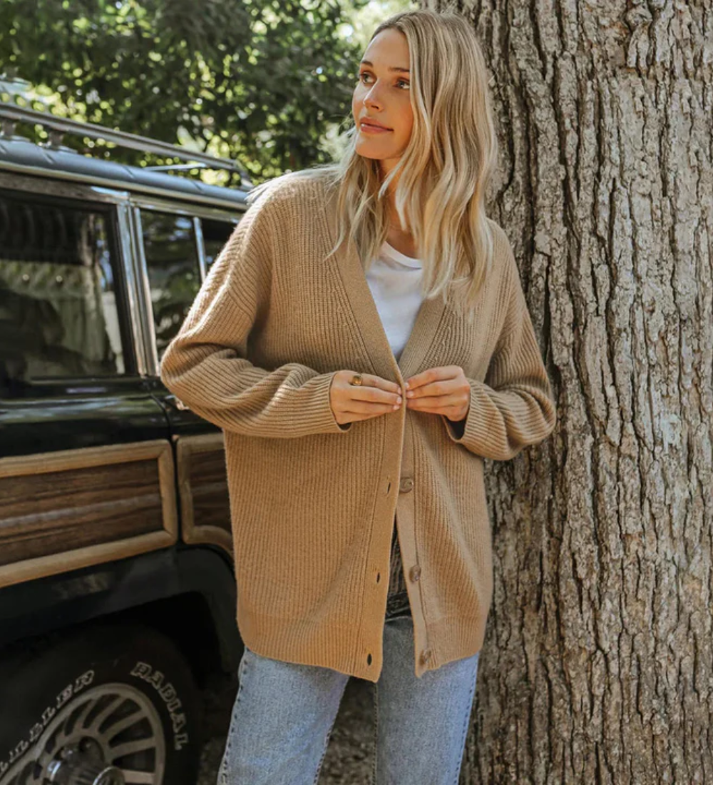 Susanne | Damen Lange Strickjacke | Cardigan