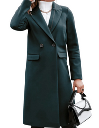 Helma | Damen Winter Trenchcoat | Mantel in Grün