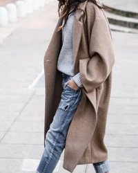 Gratia | Damen Lange Trenchcoat | Mantel in Khaki