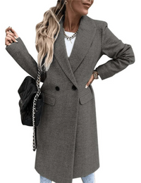 Helma | Damen Winter Trenchcoat | Mantel in Grau