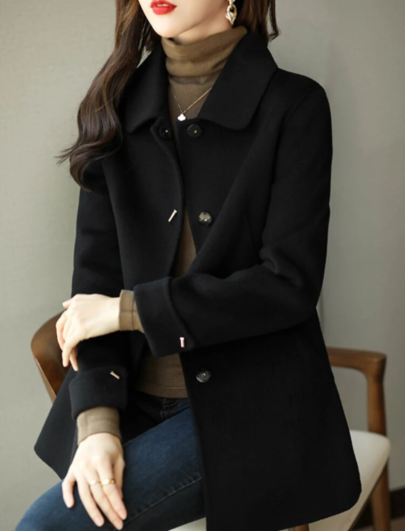 Noralyn | Damen Lange Weste | Schwarz