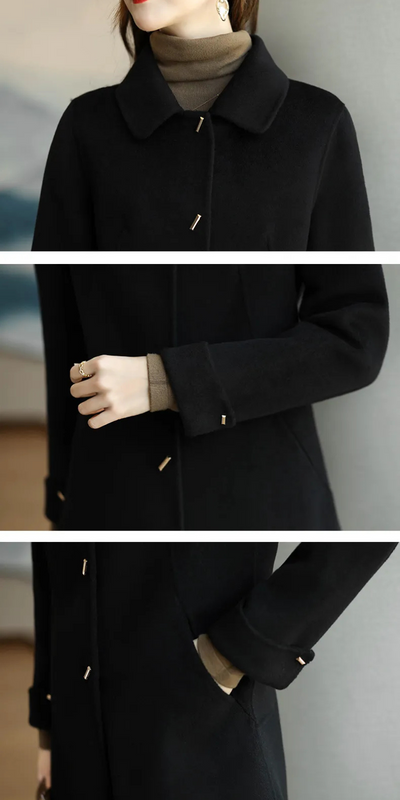 Noralyn | Damen Lange Weste | Schwarz