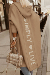 Lola | Damen Lange Weste | Cardigan in Khaki