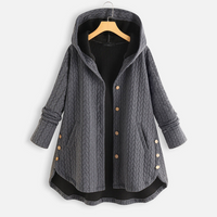 Charlize | Lange Weste Damen | Schwarze in Grau