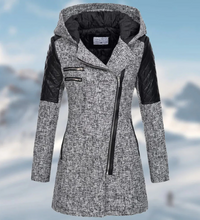 Mieke | Damen Lange Winterjacke | Wasserdicht in Grau