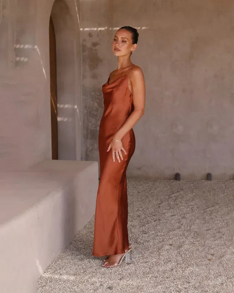 Damen langes elegantes Kleid für Hochzeitsgäste | Maxi