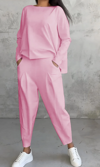 Thalia | Damen Elegant Zweiteiler | Komplete Outfit in Rosa