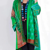 Veronika | Damen Lange Strickjacke | Mit Kapuze in Grün