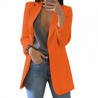 Frieda | Damen Lange Blazer | Moderne Mantel in Orange