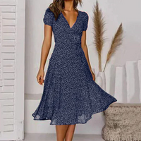 Diannielle | Leichte Sommerkleid | Midi in Marineblau