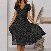 Diannielle | Leichte Sommerkleid | Midi in Schwarz