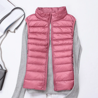Arlene | Damen Leichte Steppjacke | Ärmellose Weste in Rosa