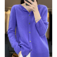 Anika | Damen Leichte Strickjacke | Kurz in Dunkelblau