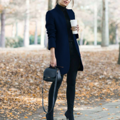 Lena | Damen Langer Trenchcoat | Wintermantel