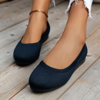 Rilea | Damen Schwarze Loafers | Slip in Schuhe in Blau
