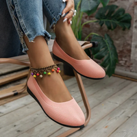 Rilea | Damen Schwarze Loafers | Slip in Schuhe in Rosa