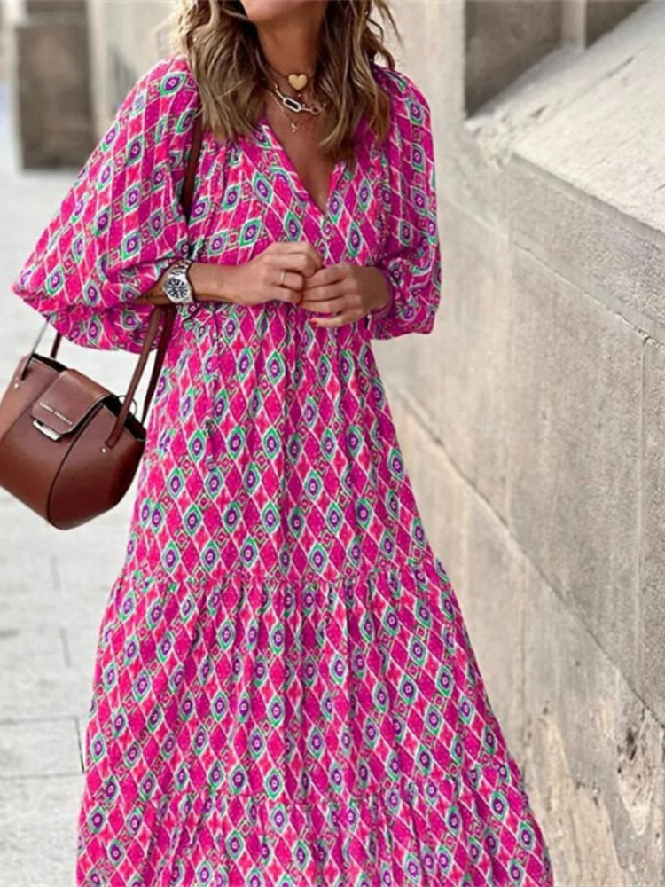 Damen lockeres luftiges Sommerkleid | Maxi