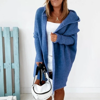 Seraphina | Damen Lange Strickweste | Winter in Blau