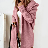 Seraphina | Damen Lange Strickweste | Winter in Rosa