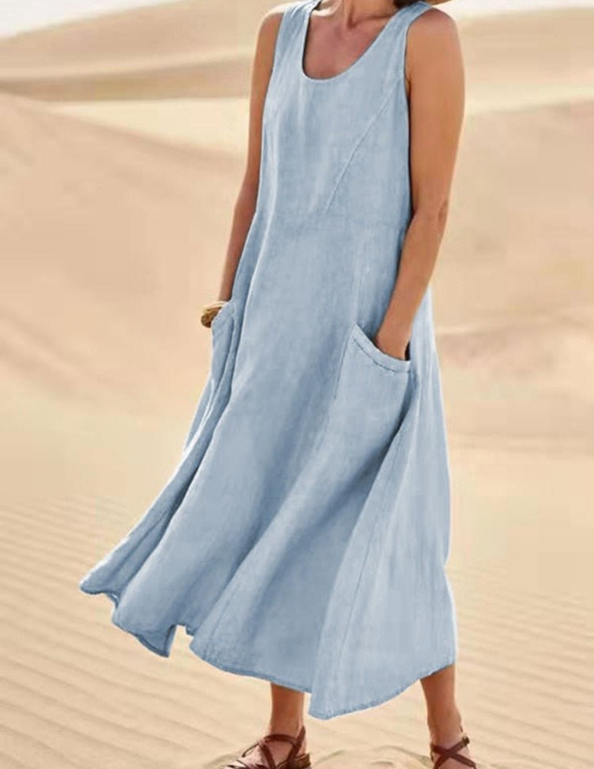 Camille | Damen Luftige Sommerkleid | Midi