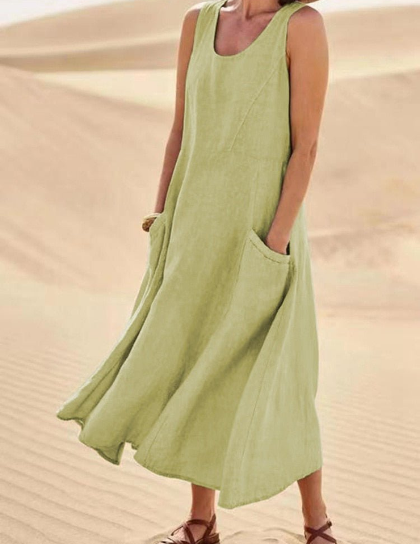 Camille | Damen Luftige Sommerkleid | Midi