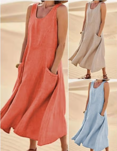 Camille | Damen Luftige Sommerkleid | Midi