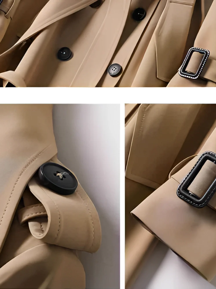 Damen luxuriöser klassischer Trenchcoat | Herbst