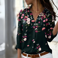 Isabella | Damen Langarm Bluse | Modern in Schwarz