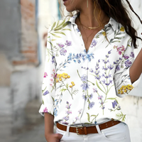 Isabella | Damen Langarm Bluse | Modern in Weiß