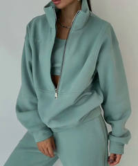 Sheena| Damen Modern Hausanzuge | Loungewear Set in Grün