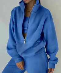 Sheena| Damen Modern Hausanzuge | Loungewear Set in Blau
