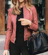 Ylva | Damen Kurze Mantel | Übergangsjacke in Rosa