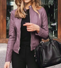 Ylva | Damen Kurze Mantel | Übergangsjacke in Lila