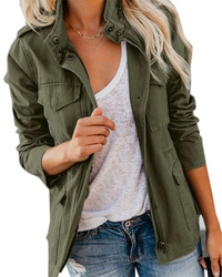 Natascha | Damen Leichte Sommerjacke | Elegant in Armeegrün