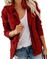 Natascha | Damen Leichte Sommerjacke | Elegant in Rot
